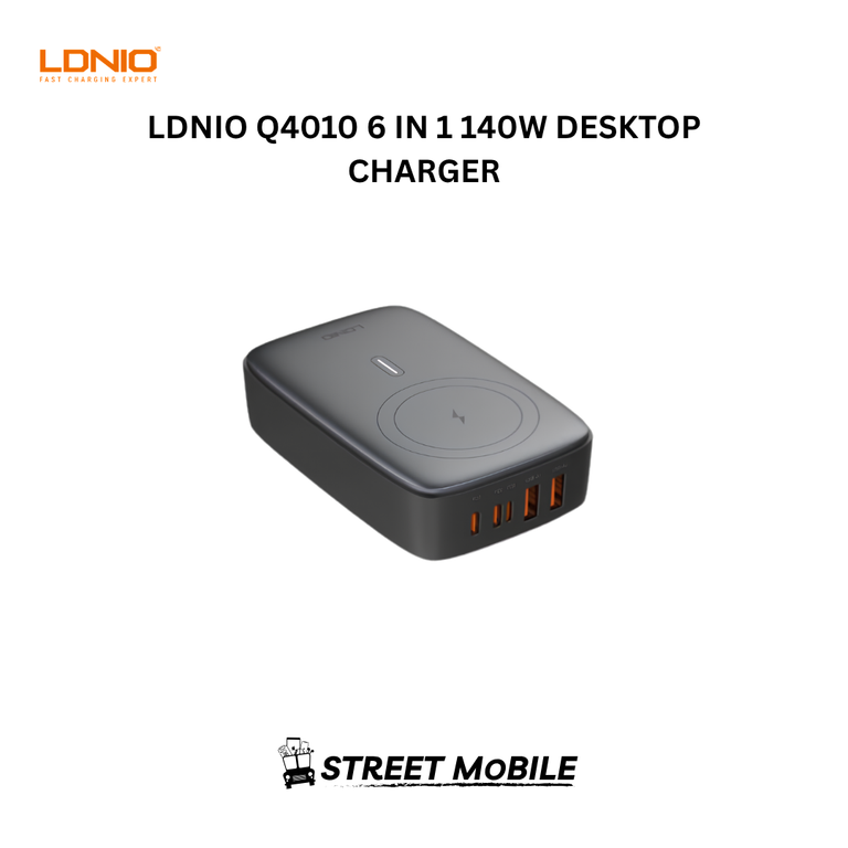 LDNIO Q4010 6 IN 1 140W DESKTOP CHARGER