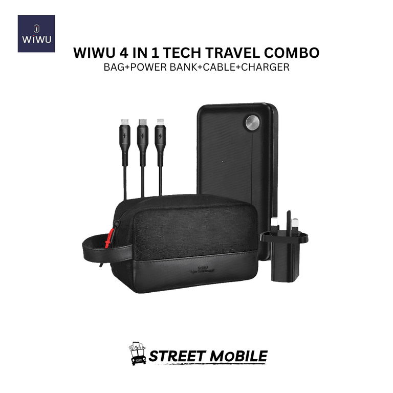 WIWU 4 IN 1 TECH TRAVEL COMBO BAG