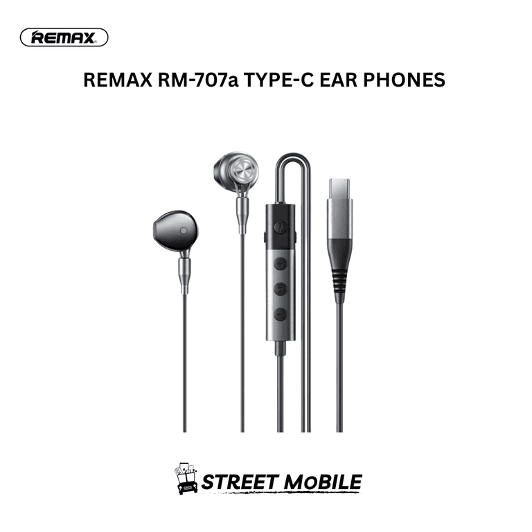REMAX RM-707A TYPE C SOUND CARD WIRED MUSIC CALLING ENTERTAINMENT EARPHONE
