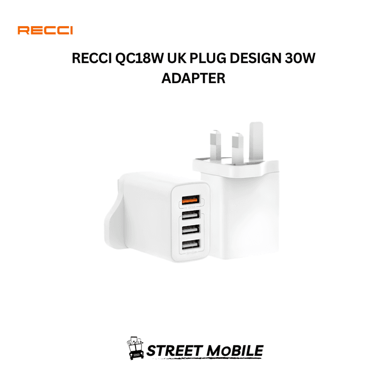 RECCI RC57U 30W SMART USB CHARGER