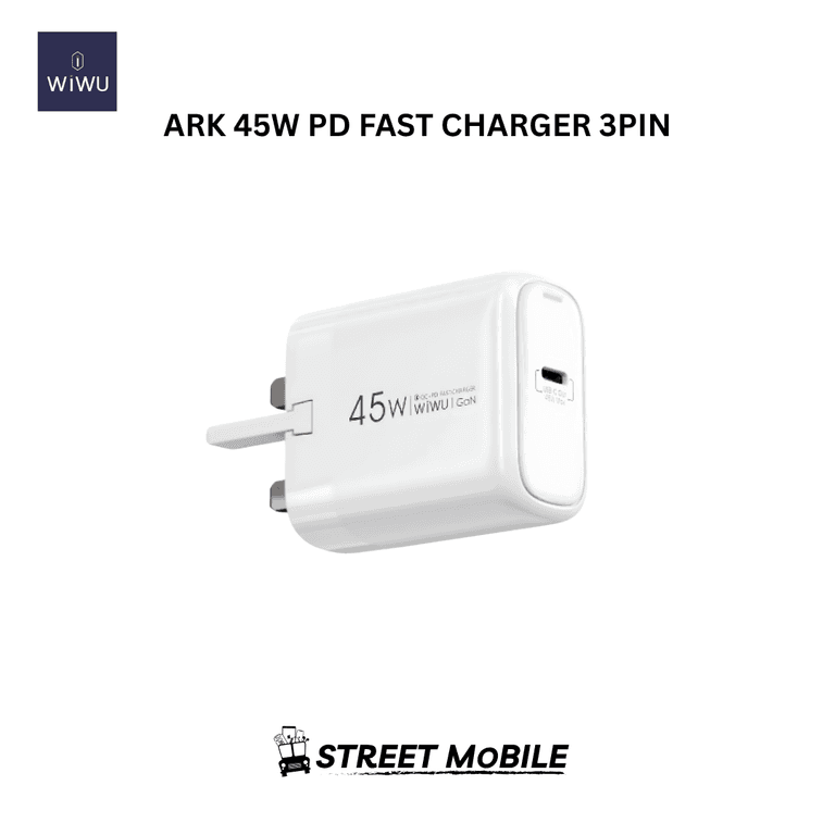 WIWU WI-U035 ARK 45W PD FAST CHARGER 3PIN