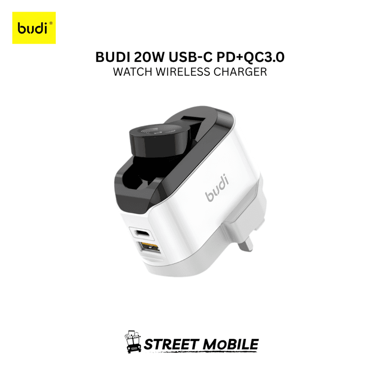 BUDI AC330WUW 20W USB-C PD+QC3.0