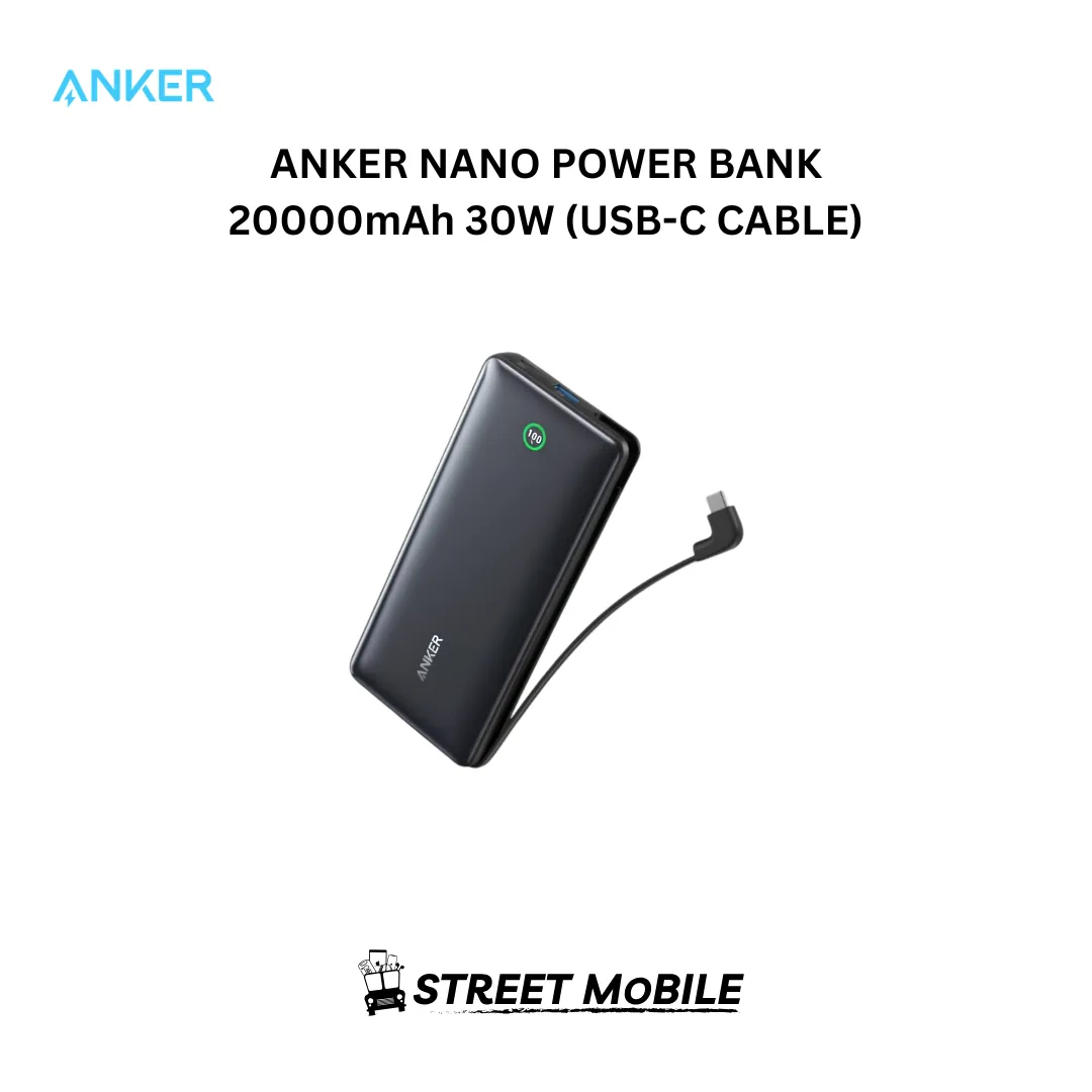 ANKER NANO POWER BANK 20000mAh 30W (USB-C CABLE)